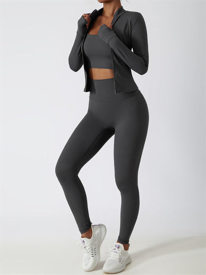 Damen Trainingsjacke Langarm Sportlich