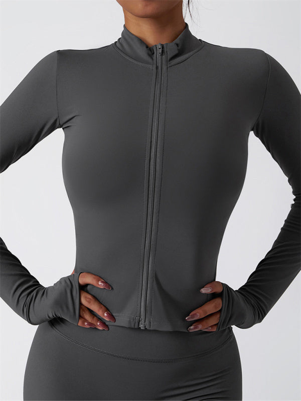 Damen Trainingsjacke Langarm Sportlich
