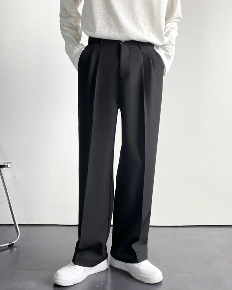 Enzo Damen Anzughose High-Waist Weites Bein