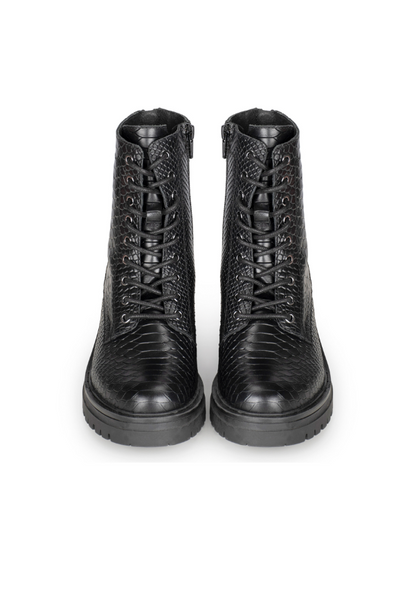 Damen Stiefel Hoch Schmal Leder