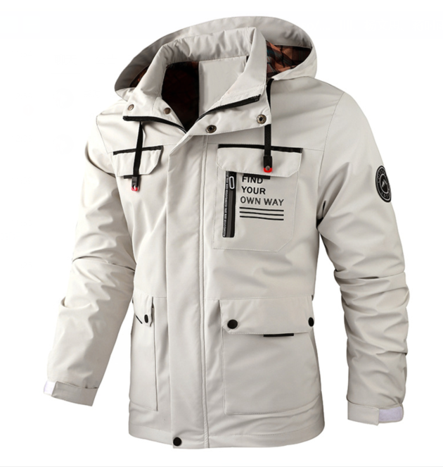 Herren Regenjacke Wasserdicht Leicht Schwarz - Norvielle