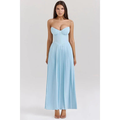Damen Abendkleid Schulterfrei Elegant Maxikleid - Norvielle