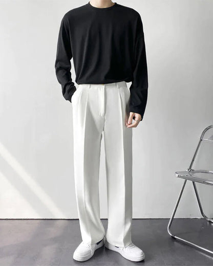 Enzo Damen Anzughose High-Waist Weites Bein