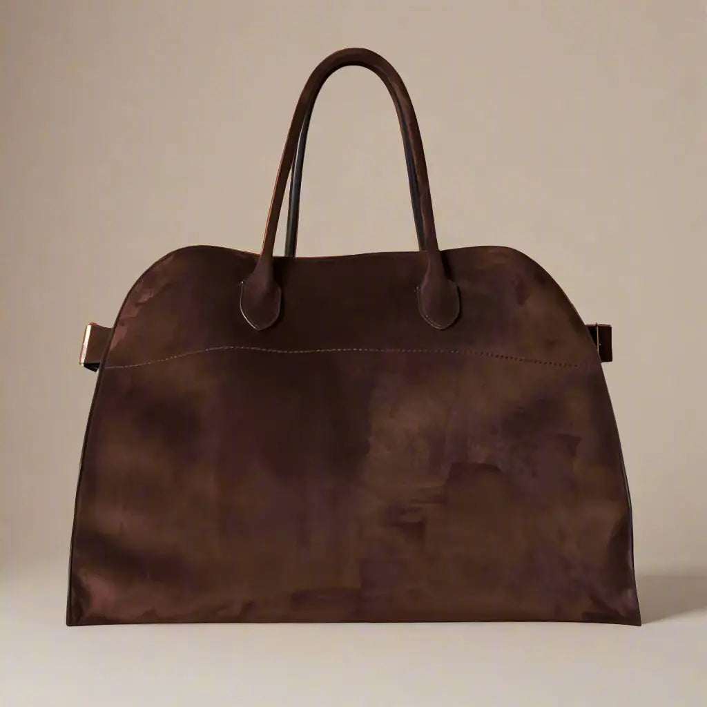 Damen Leder Schultertasche Elegant Schwarz - Norvielle