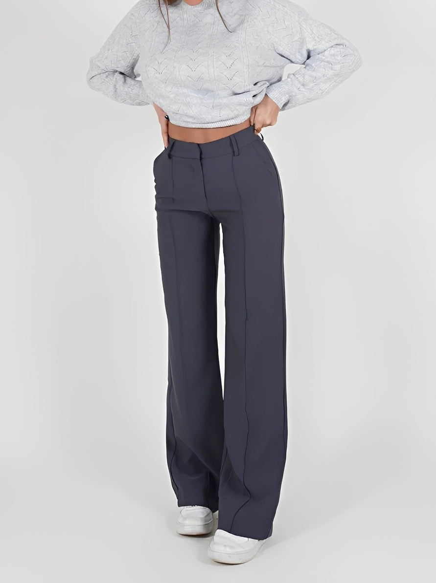 Damen Bootcut-Hose Elegant Geschnitten