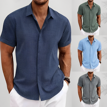 Herren Slim-Fit Hemd Modern Knöpfe