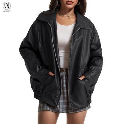 Lederjacke Herren Bomber Lederoberfläche