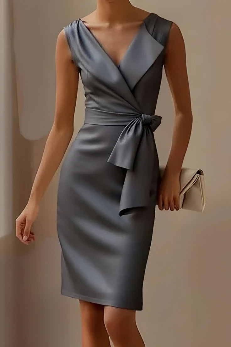 Damen Midikleid mit Schleife