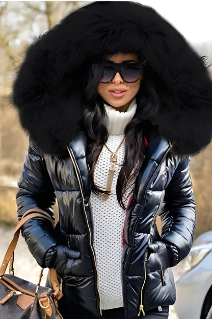 Damen Daunenjacke Warm Winterjacke Elegantes Design