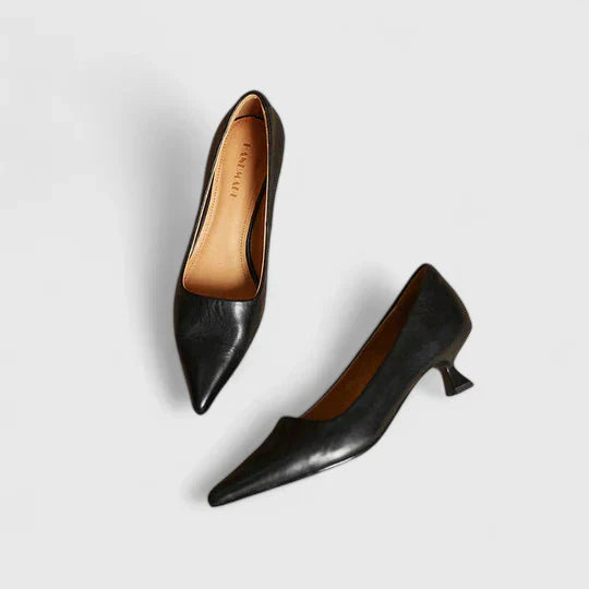 Damen Pumps Klassisch Spitz Niedriger Absatz