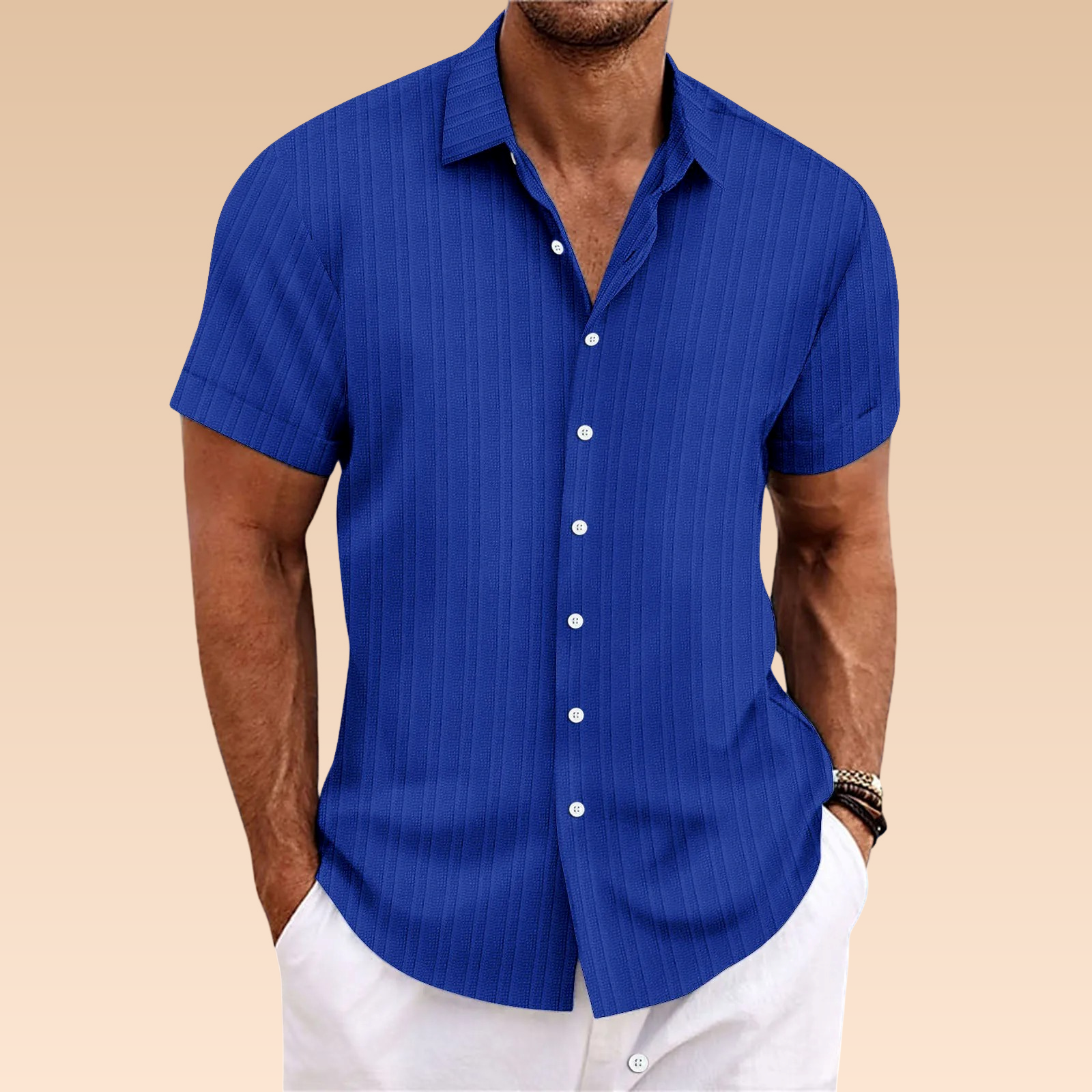 Herren Bluse Leicht Atmungsaktiv Sommer - Norvielle