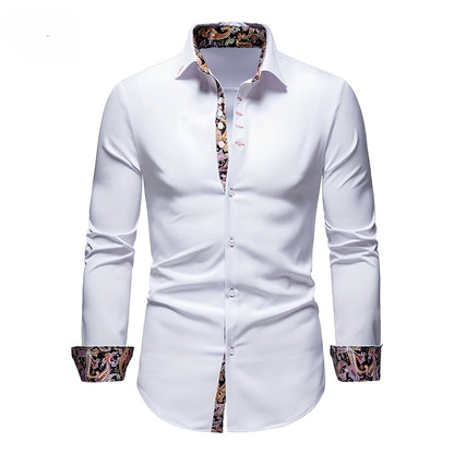Herren Langarmhemd SlimFit Elegantes Design