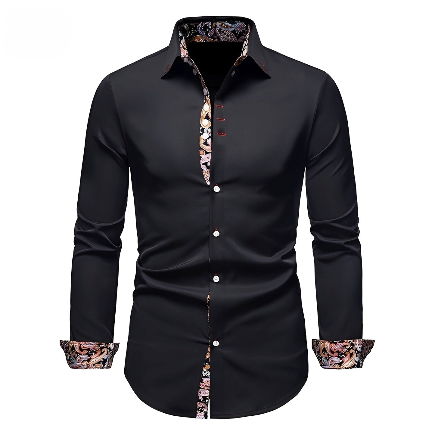 Herren Langarmhemd SlimFit Elegantes Design