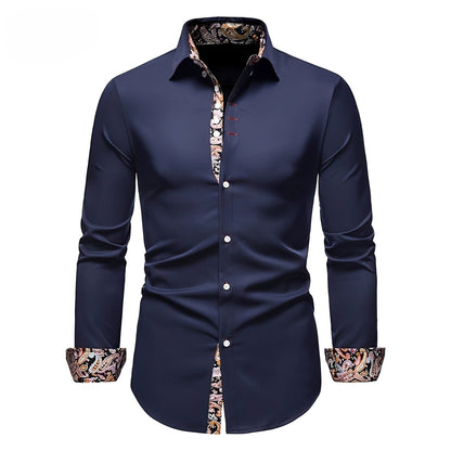 Herren Langarmhemd SlimFit Elegantes Design