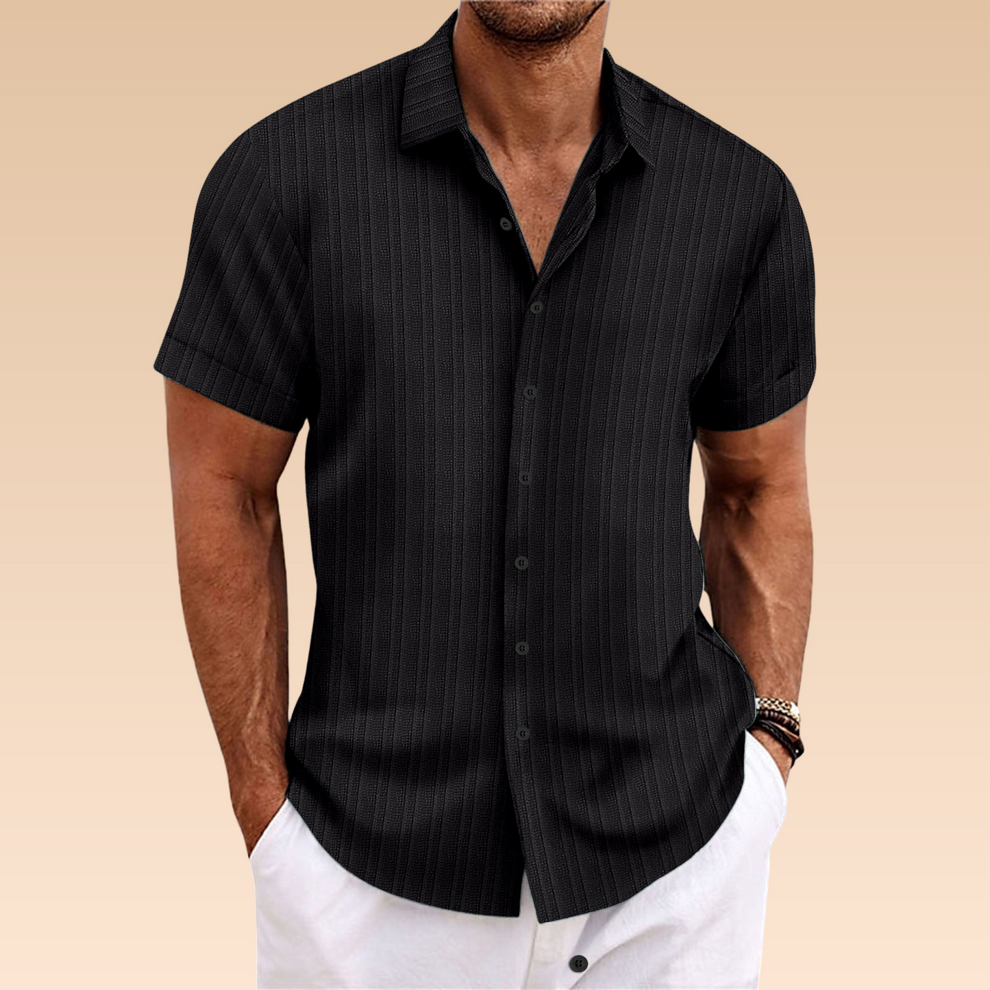 Herren Bluse Leicht Atmungsaktiv Sommer