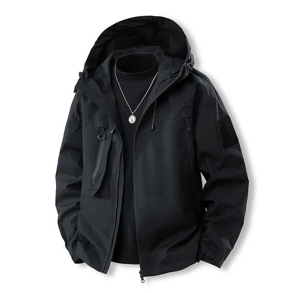 Wasserdichte Outdoorjacke Atmungsaktiv mit Kapuze