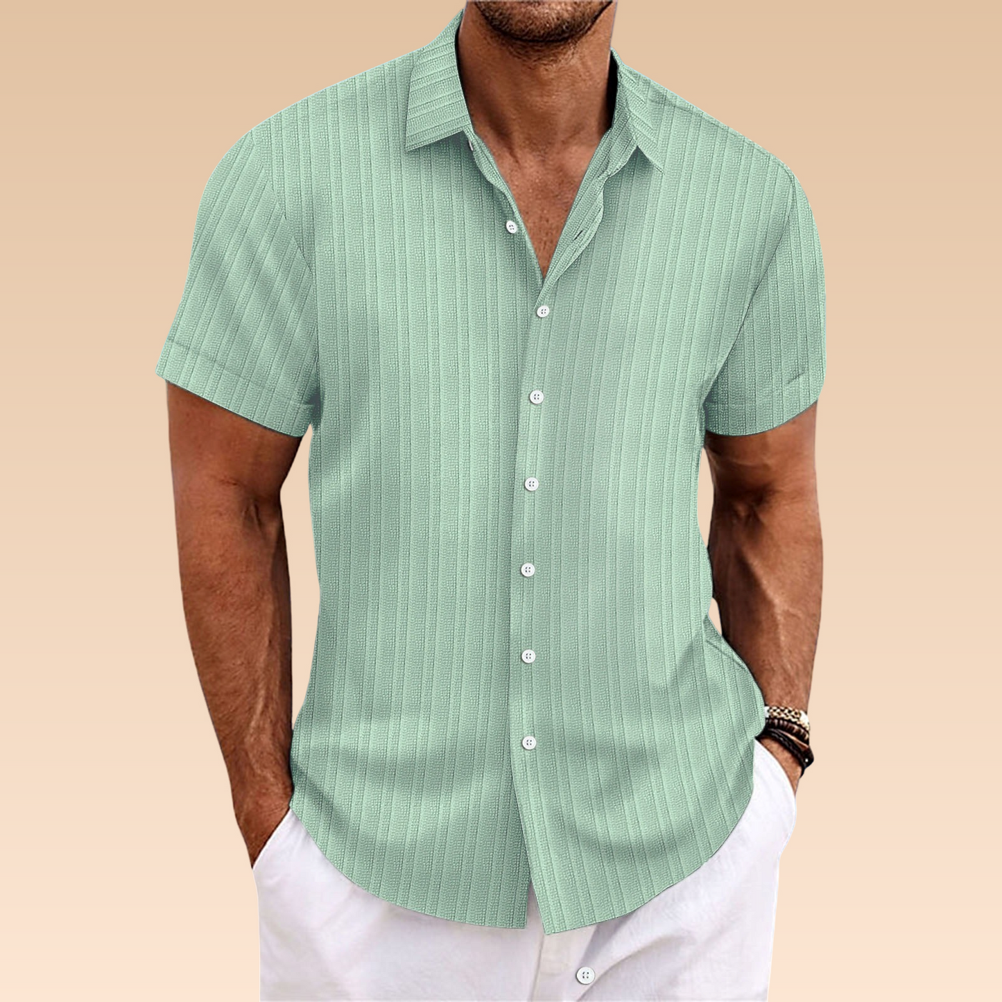 Herren Bluse Leicht Atmungsaktiv Sommer