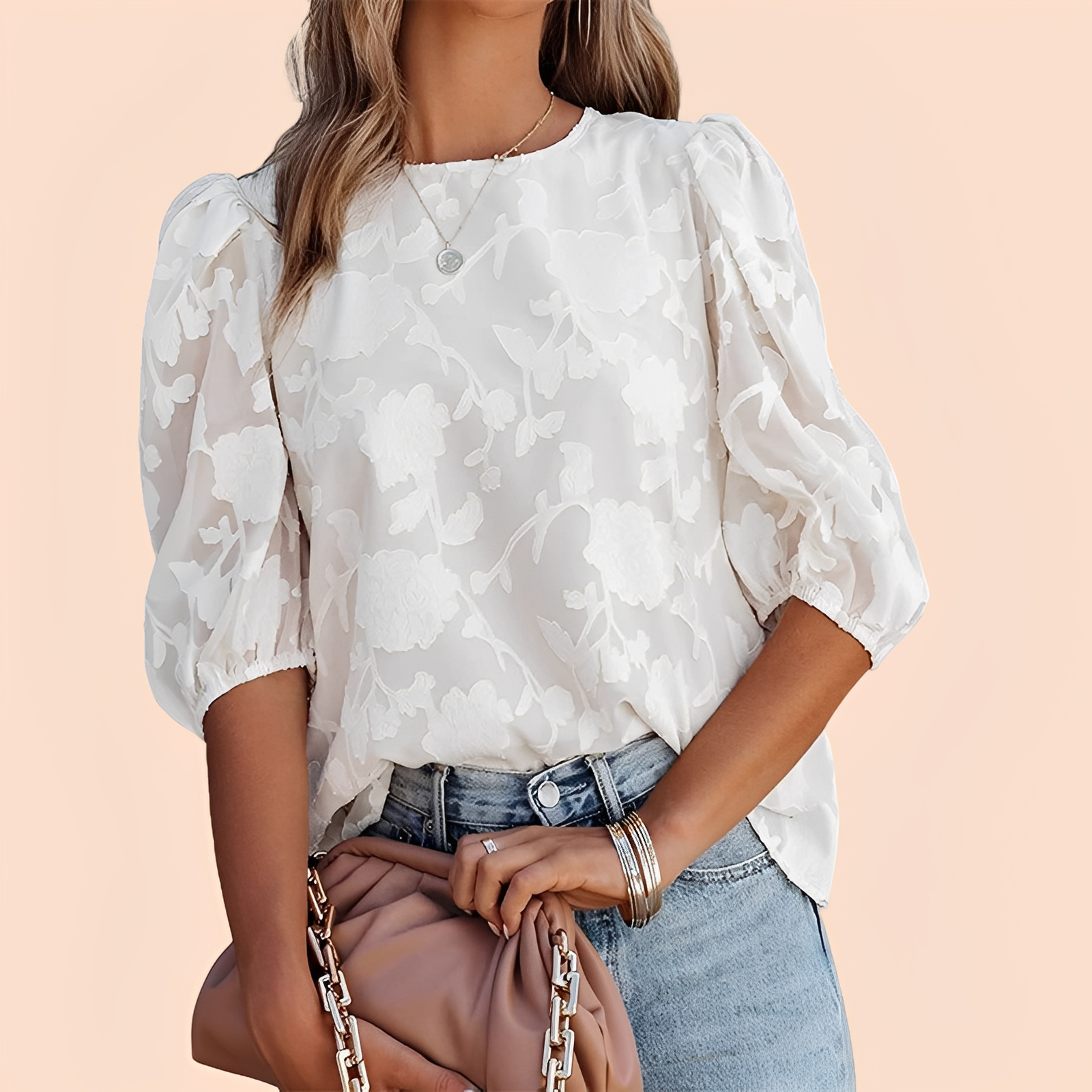 Damen Oberteil Blumenmuster Leicht Elegant - Norvielle