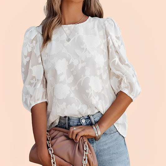 Damen Oberteil Blumenmuster Leicht Elegant - Norvielle