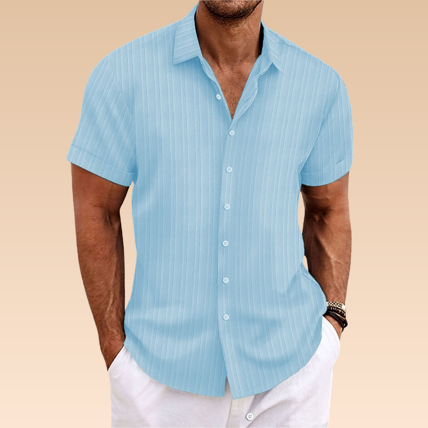 Herren Bluse Leicht Atmungsaktiv Sommer