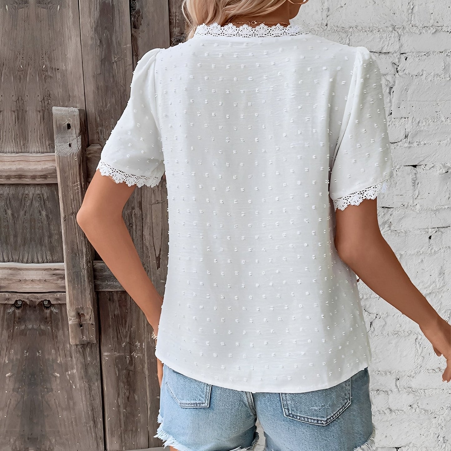 Damen Spitzenbluse Feine Bluse