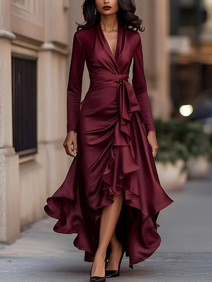 Damenkleid V-Ausschnitt Elegant