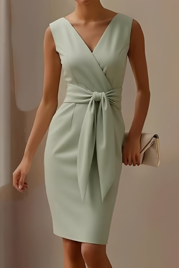 Damen Midikleid mit Schleife