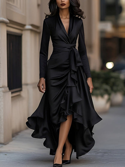 Damenkleid V-Ausschnitt Elegant