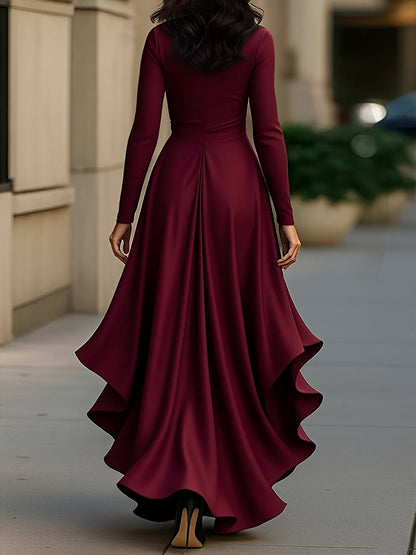 Damenkleid V-Ausschnitt Elegant
