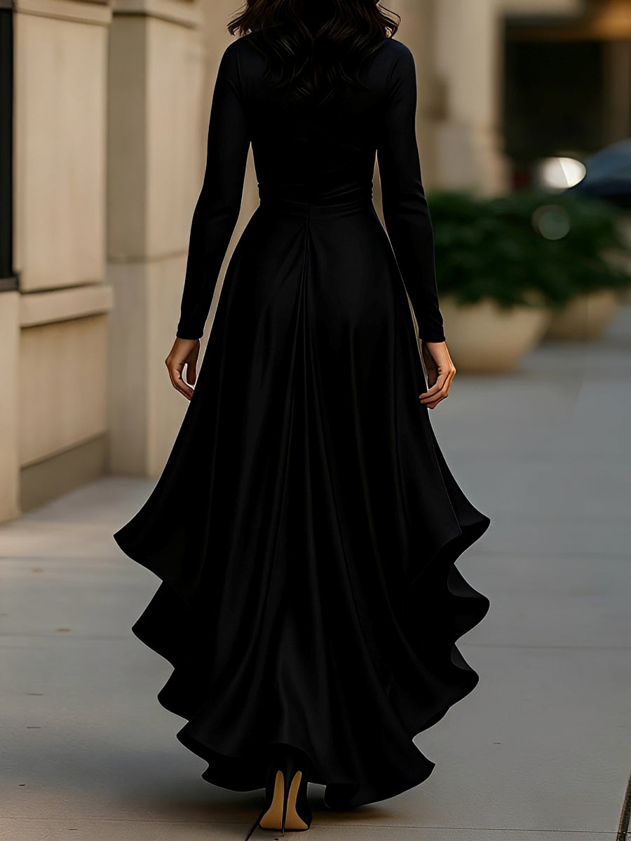 Damenkleid V-Ausschnitt Elegant