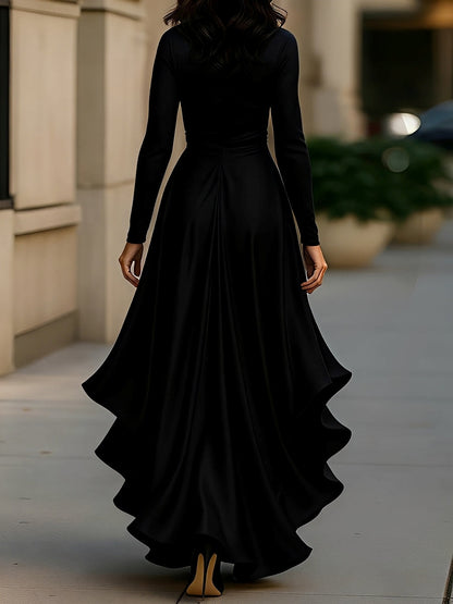 Damenkleid V-Ausschnitt Elegant