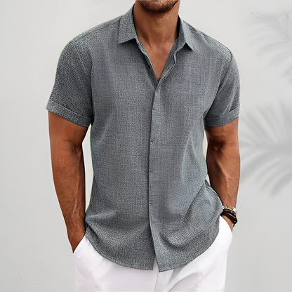 Herren Slim-Fit Hemd Modern Knöpfe