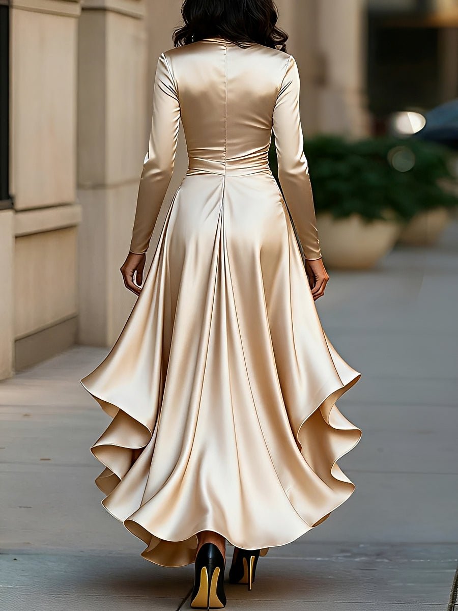 Damenkleid V-Ausschnitt Elegant