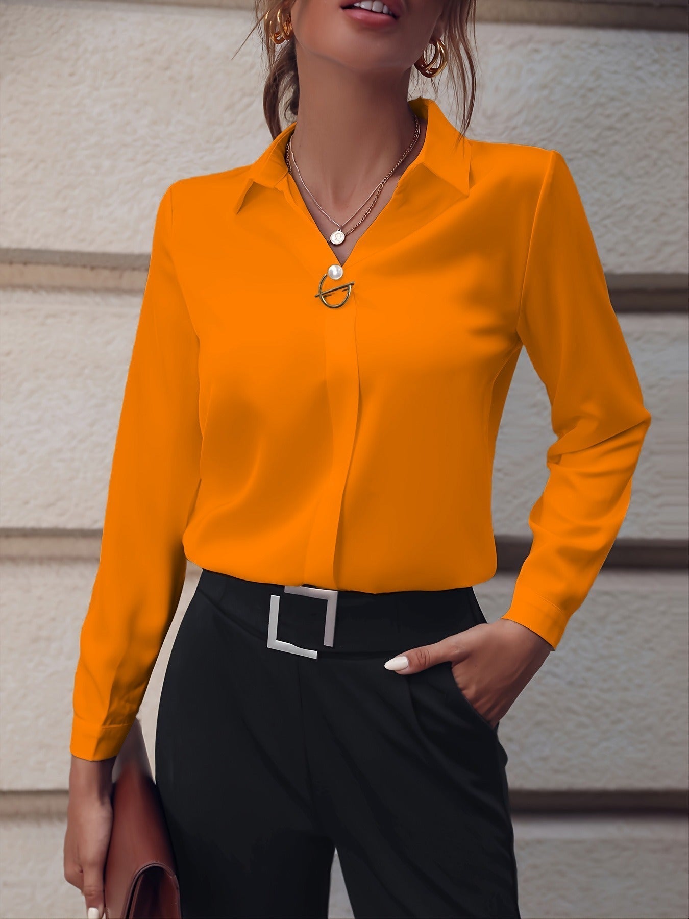 Damenbluse Einfarbig Modern