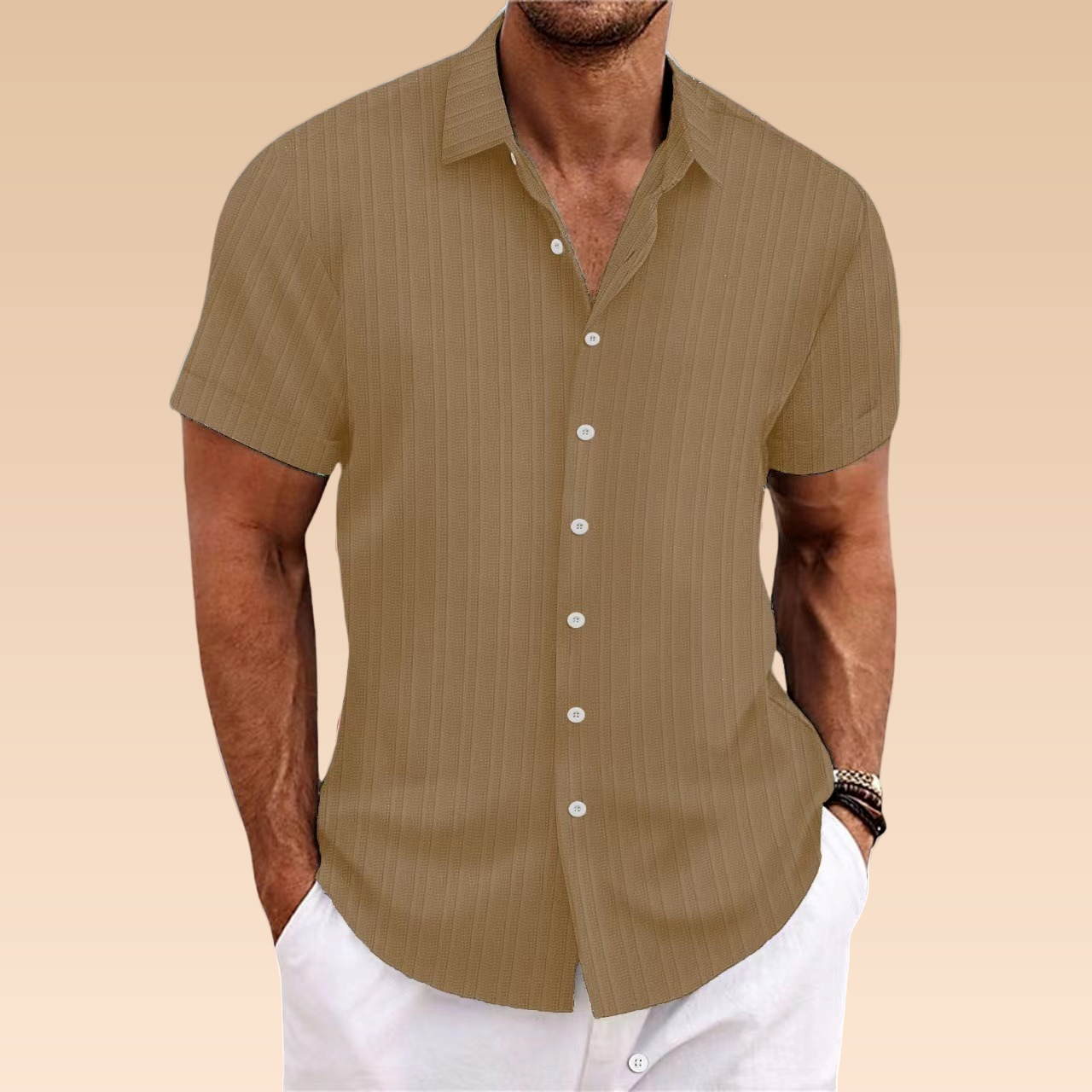 Herren Bluse Leicht Atmungsaktiv Sommer