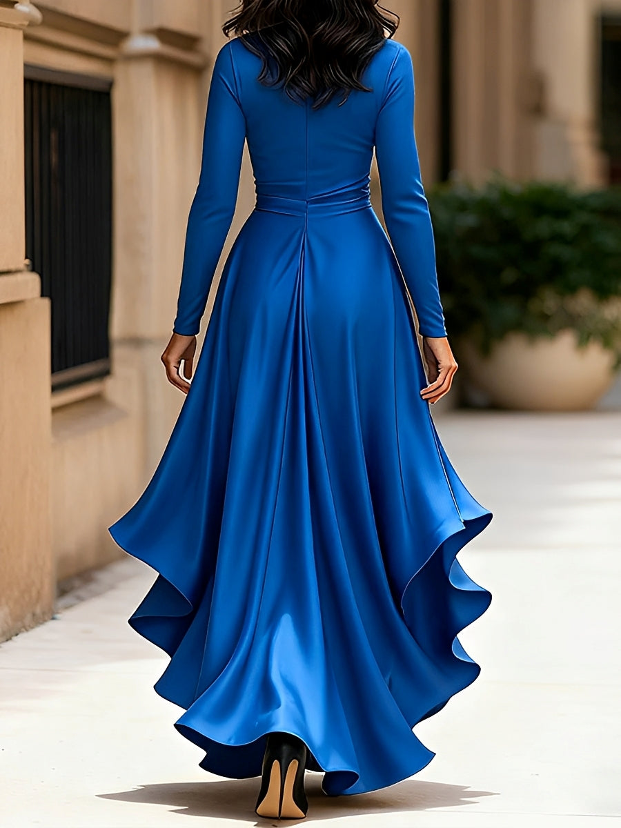 Damenkleid V-Ausschnitt Elegant