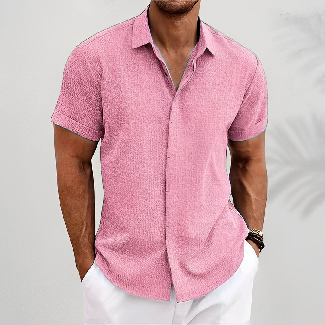 Herren Slim-Fit Hemd Modern Knöpfe