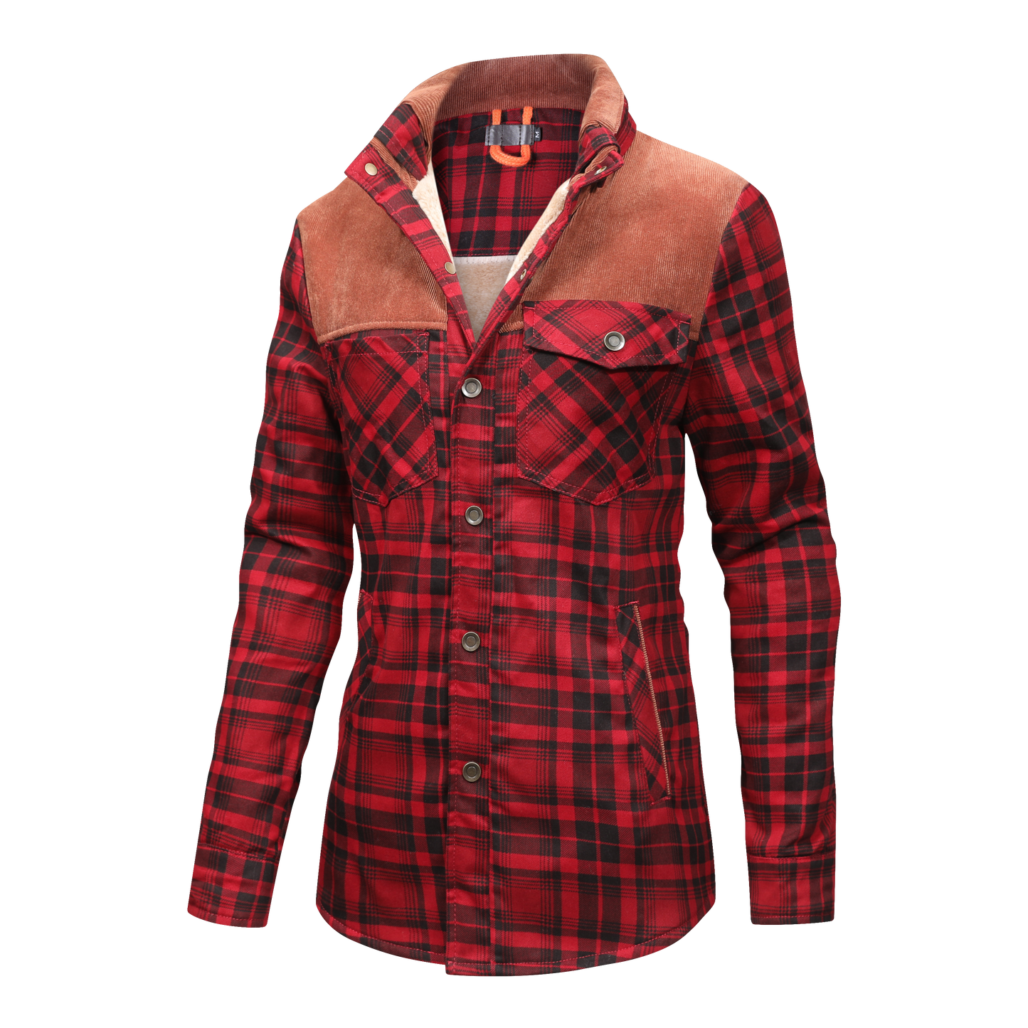 Herren Flanellhemd Warm Gefüttert Modern