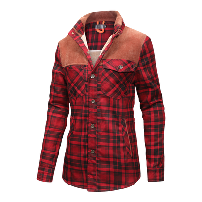 Herren Flanellhemd Warm Gefüttert Modern