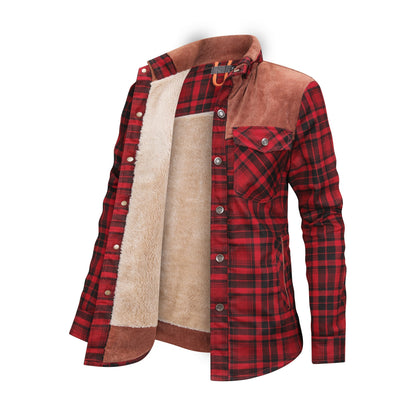 Herren Flanellhemd Warm Gefüttert Modern