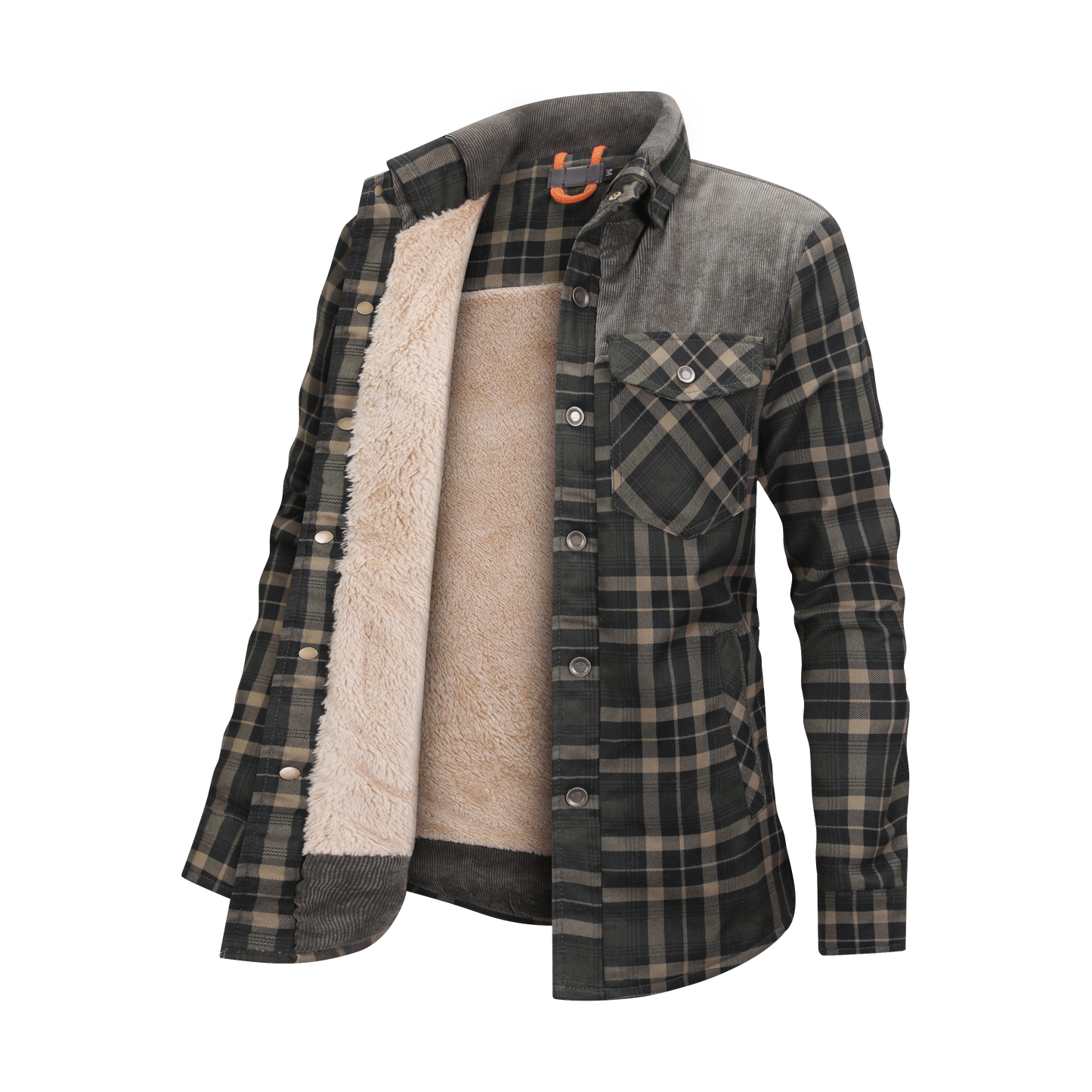 Herren Flanellhemd Warm Gefüttert Modern