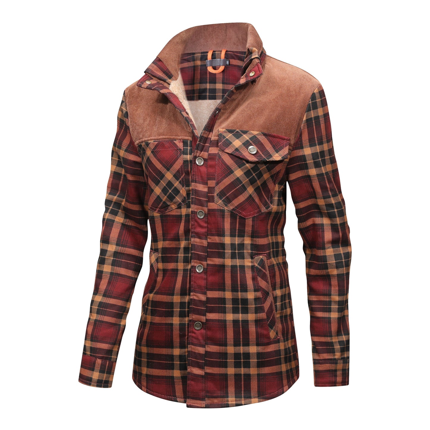 Herren Flanellhemd Warm Gefüttert Modern