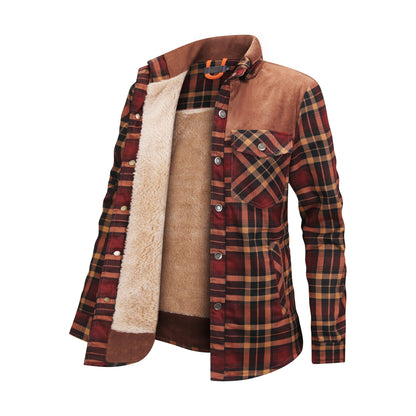 Herren Flanellhemd Warm Gefüttert Modern - Norvielle