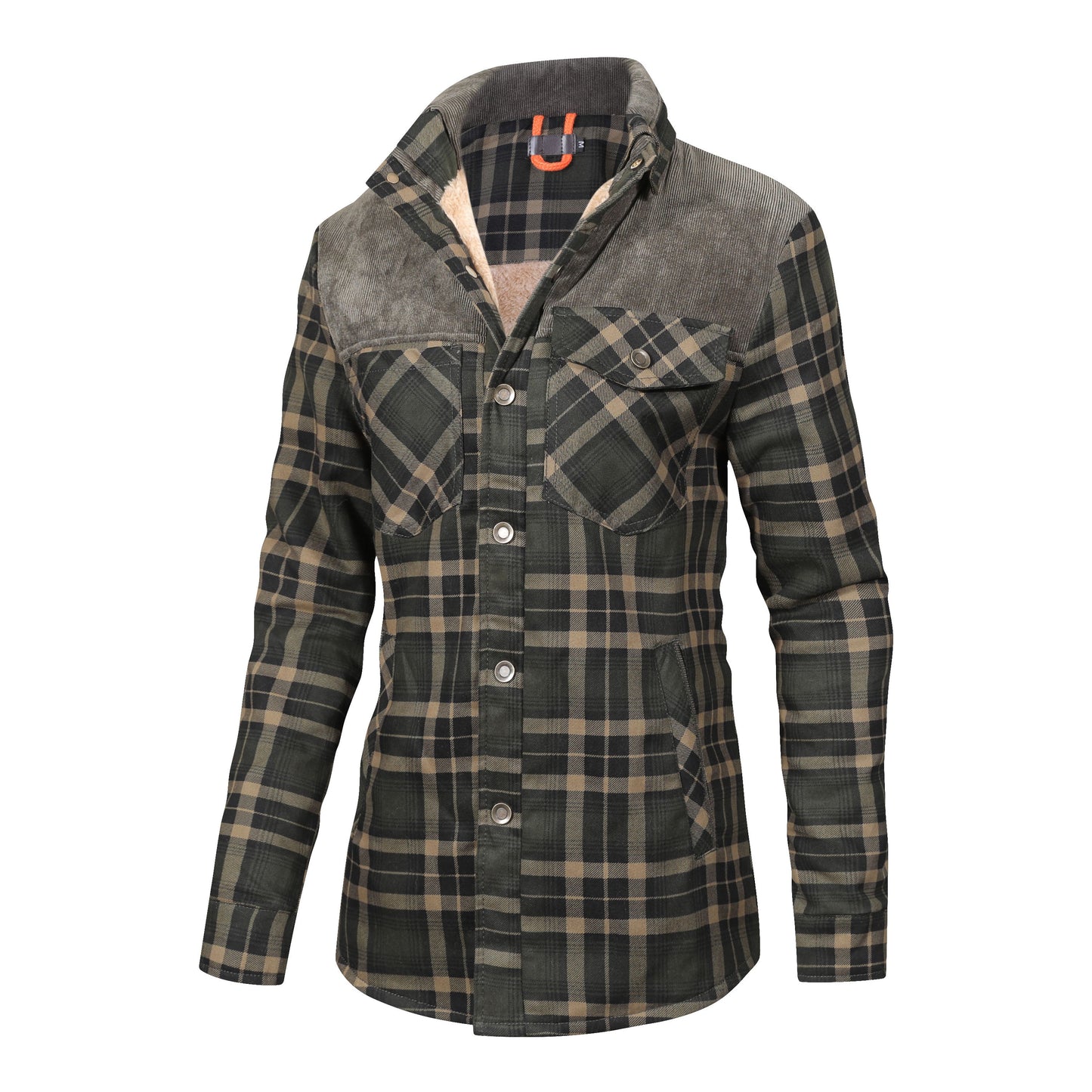 Herren Flanellhemd Warm Gefüttert Modern