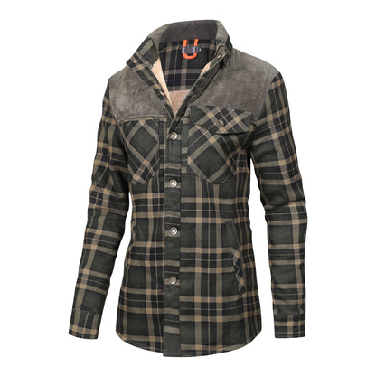 Herren Flanellhemd Warm Gefüttert Modern