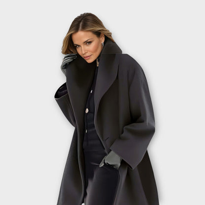 Damen Wintermantel Oversized Moderner Schnitt Lang
