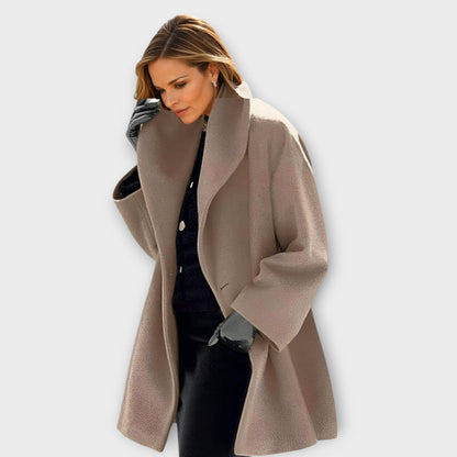 Damen Wintermantel Oversized Moderner Schnitt Lang