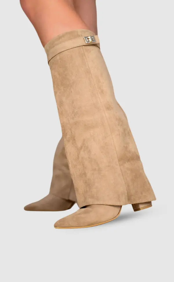 Damen Stiefel Komfortabel Leder Schwarz - Norvielle