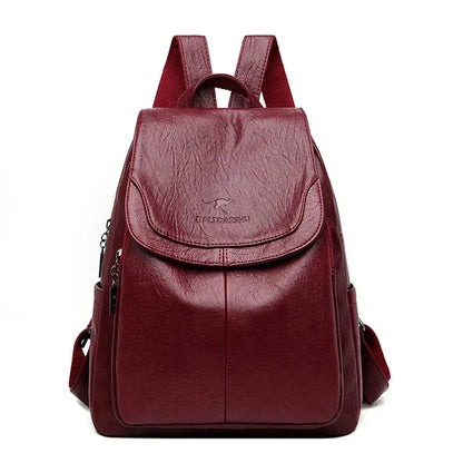 Maya| Anti-Diebstahl Rucksack aus Leder Zendoo.de