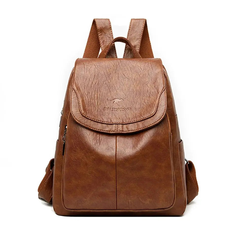 Leder Reise-Rucksack mit Anti-Diebstahl-Funktion Sicherheit - Norvielle